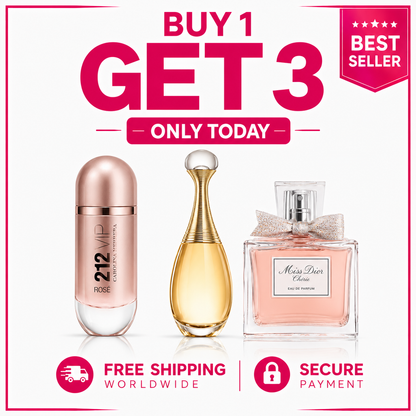 Best Sellers Trio Her Edition - J'Adore, 212 VIP Rose, Miss Dior (100ml each)
