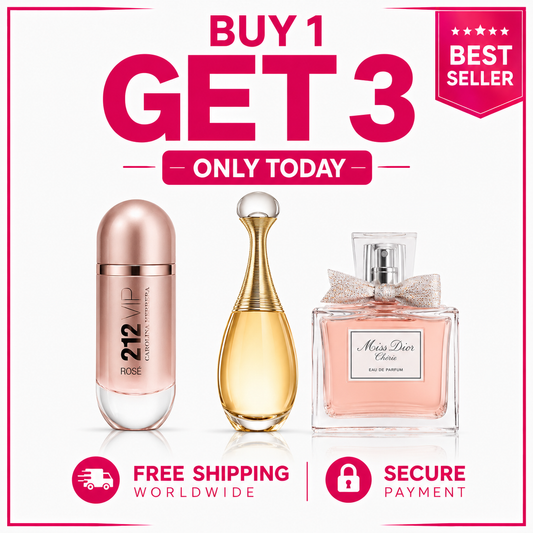 Best Sellers Trio Her Edition - J'Adore, 212 VIP Rose, Miss Dior (100ml each)